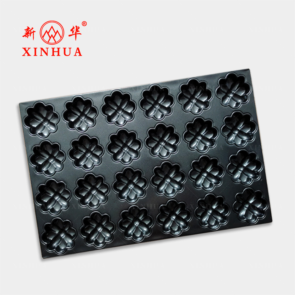 Flower shaped cupcake baking trays 24cups commercial bakeware pans 