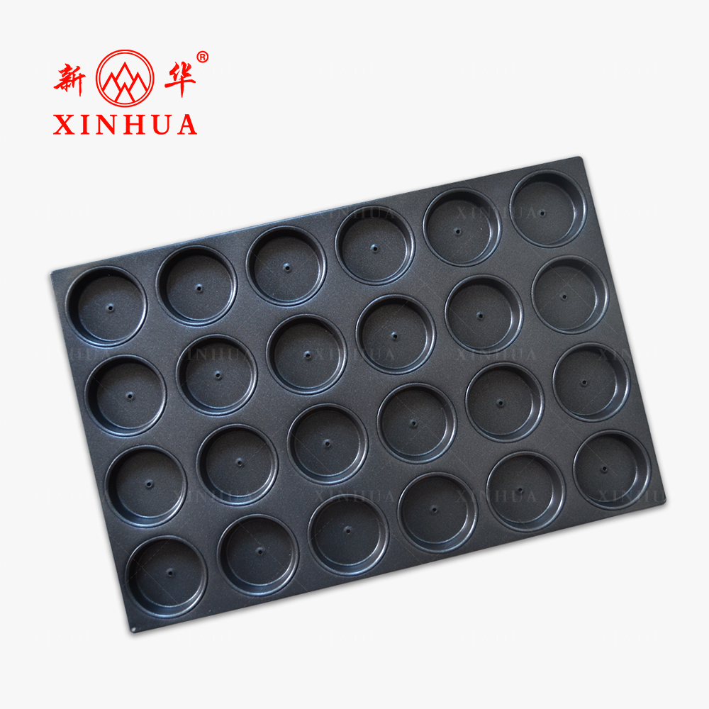 24 Mold 4 inch Non Stick Aluminium Hamburger Baking Tray 