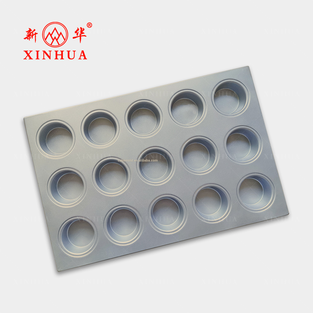 3*5 cups non-stick coating silver round baking pans