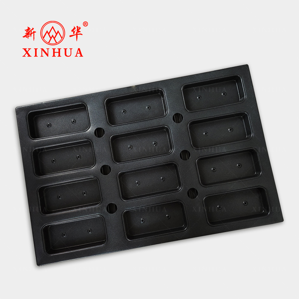 Rectangular industrial perforated baking tray muffin cake bread pans